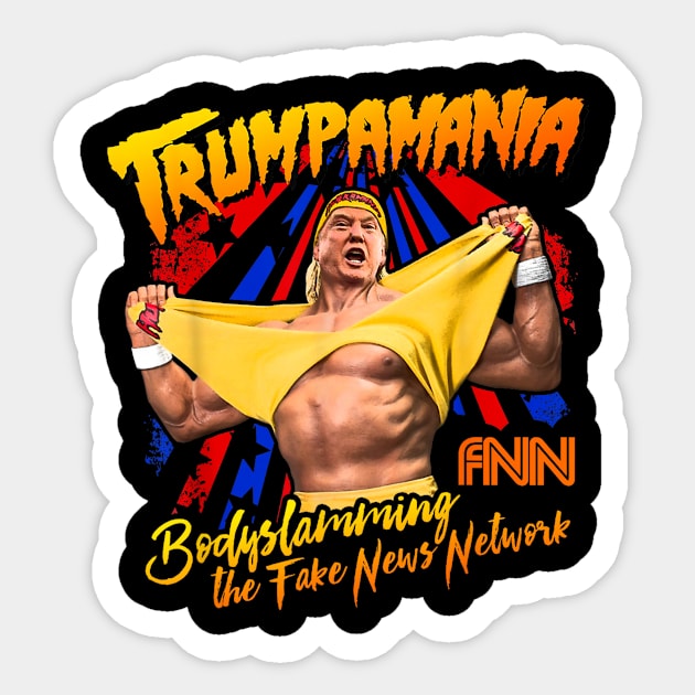 Trump Republican Convention Wrestling Meme Trumpamania Sticker by Print Clearly